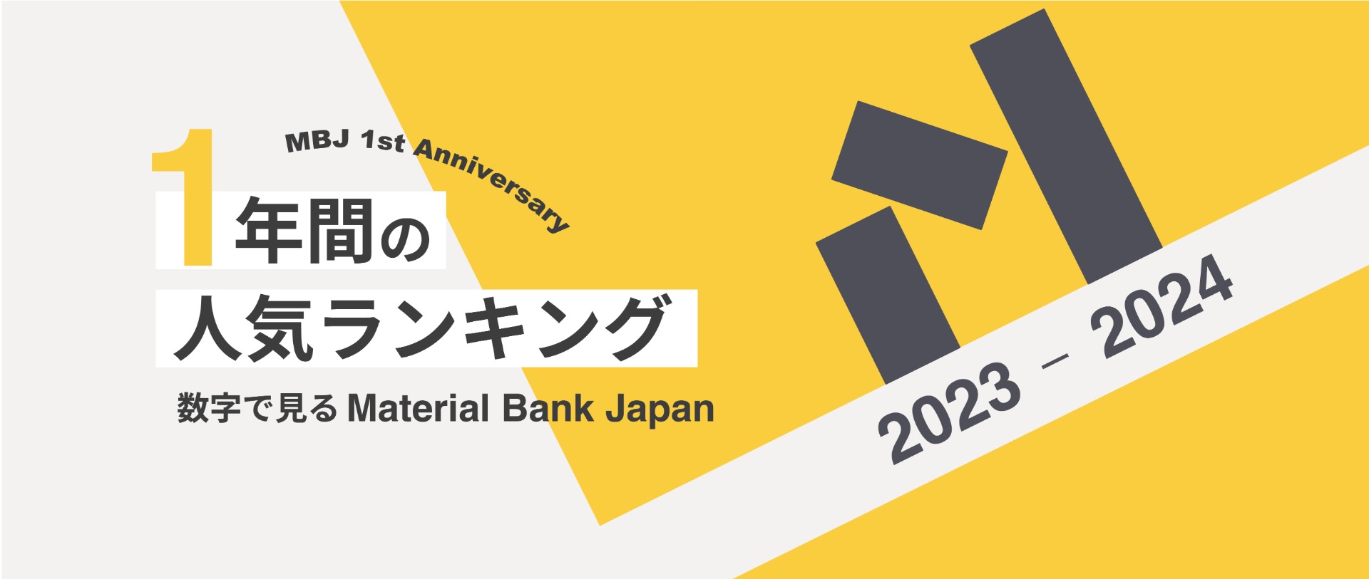 1年間の人気ランキング 数字で見るMaterial Bank® Japan